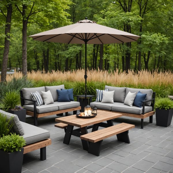 ¿Cómo crear un área de descanso al aire libre con materiales económicos?